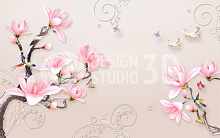 3D фотообои плотностью 240 гр/м2 Design Studio 3D Цветочная фантазия CF-028